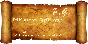 Pásztor Györgyi névjegykártya