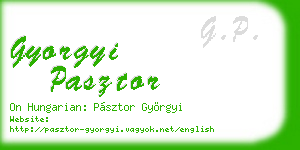 gyorgyi pasztor business card