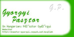 gyorgyi pasztor business card